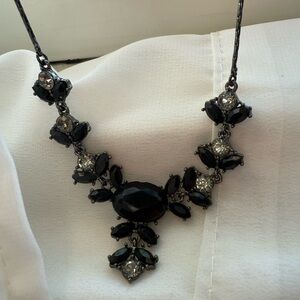 Avon Black and Silver Statement Necklace